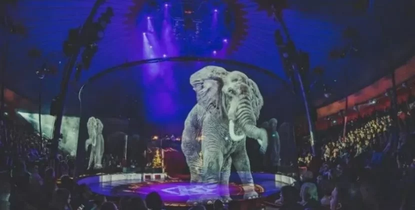 Hologramas de animales, ¡La nueva atracción de un circo!