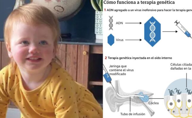 La bebé que escuchó por primera vez gracias a la ciencia